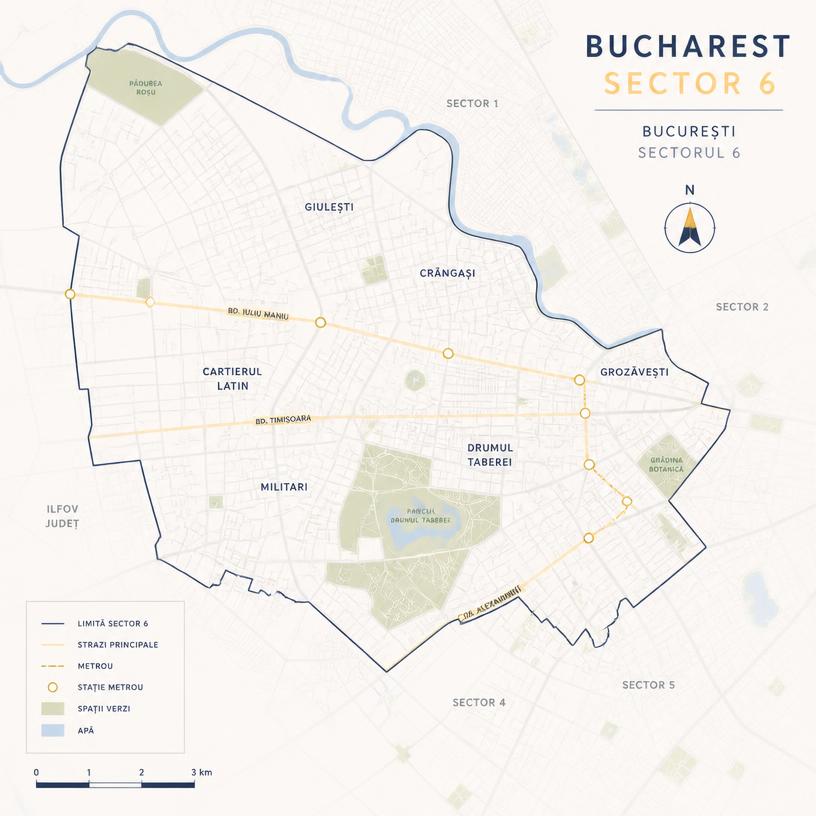Hartă Sector 6 București